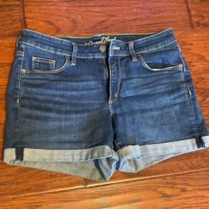 Mid-Rise Denim Shorts